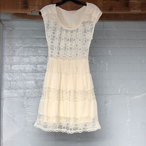 NEVER WORN Margo & Sebastian Off White Lace Dress